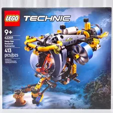 LEGO 42201 Technic Deep-Sea Research Submarine Buildable Toy Set, 413 Pieces New