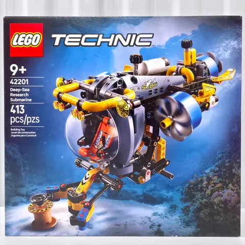 LEGO 42201 Technic Deep-Sea Research Submarine Buildable Toy Set, 413 Pieces New