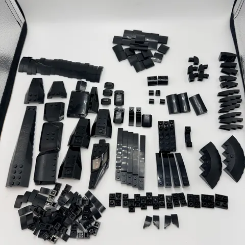 LEGO 161 Black Curved Wedges & Slopes Large To Small Sorted Pieces Lot