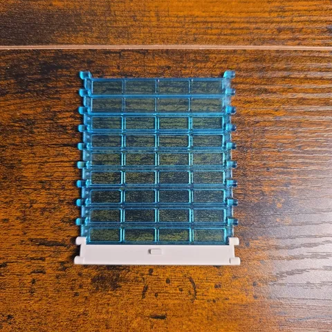 LEGO Trans-Light Blue Garage Roller Shutter Door Lot 9 Slats 4218 White...