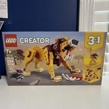 LEGO Creator 3 in 1 Wild Lion 31112 224pcs Complete Set Box Age 7+ Plastic