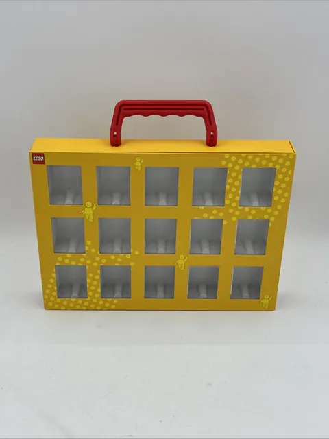 LEGO Minifigure Collector's Box Carry Case with Handle Fits 15 Figures