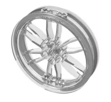 2x LEGO 88517 Wheel Ø75x17mm Motorcycle Trans-Clear | 6053875
