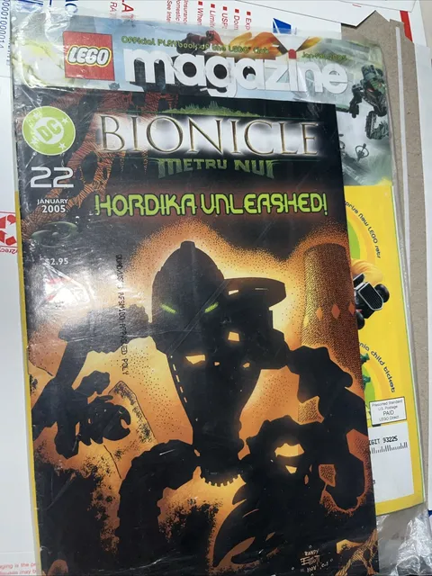 VINTAGE LEGO BIONICLE DC MAGAZINE JAN 2005 NO 22 With Lego Magazine NOS