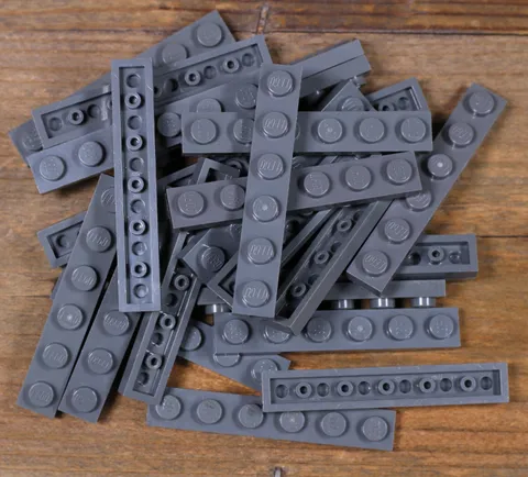 LEGO Dark Bluish Gray Plate 1 x 6 Part No. 3666 Qty 25