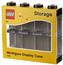 LEGO 4065 Mini Figure Display Case Black (Fits 8 Mini Figures) - 4 Knobs - New