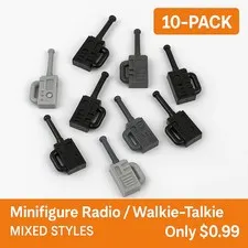 LEGO® Minifigure Radio / Walkie-Talkie – 10-Pack Mixed Styles Value Set