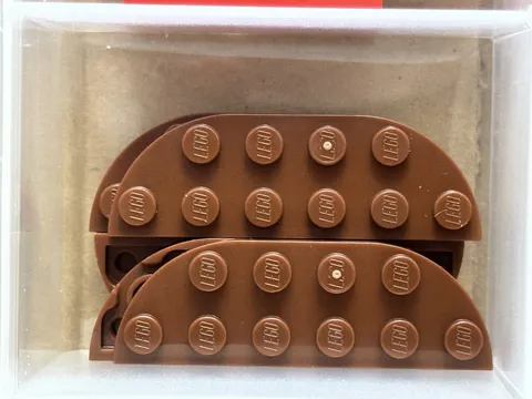 LEGO Parts - Reddish Brown Plate, Round Corner 2 x 6 Double - No 18980 - QTY 5