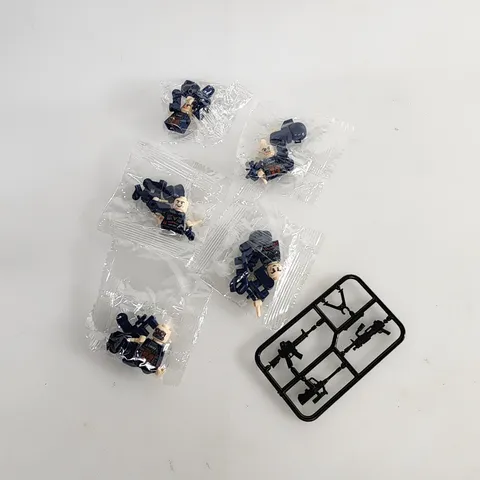 Lego Swat Military Teams With Custom Weapons Lot Of 5 New