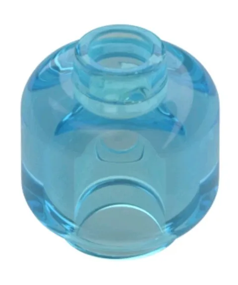 Lego New Trans-Light Blue Minifigure Head Plain Part
