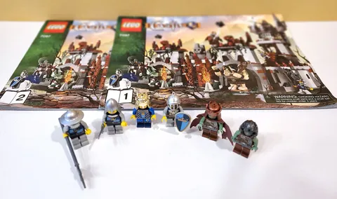 LEGO - CASTLE - Trolls' Mountain Fortress - 7097 - SIX Minifigs + Set Manuals