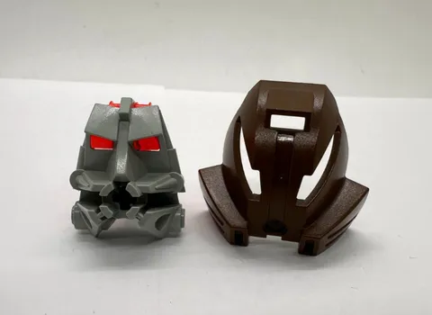 Lego 32568 Brown Bionicle Kanohi Mask Kakama Toa Pohatu & Head