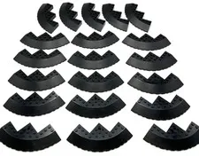 Lego 20 New Black Bricks Round Corner 10 x 10 with Slope 33 Edge Axle Hole Piece