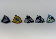 Assortment Of 5 Lego Shields Castle