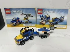 Retired LEGO 5765 Creator Transport Truck 99% Complete READ. Makes 3 Designs