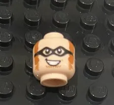 LEGO Light Flesh Nougat Head, Toothy Grin, Black Glasses, Sideburns