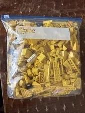 Lot of 1 Gallon Yellow Colored Assorted Lego Pieces Blocks Replacement Pieces