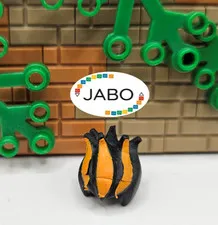 (S12/9/4) LEGO 62699pb01 Hair Spiked Top with Orange Streaks