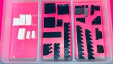 Lego Slope Lot of 55 Black 45° 2x1 2x2 2x4 1x4 Inverted 1x3 25° 3x2 Wall Panel 