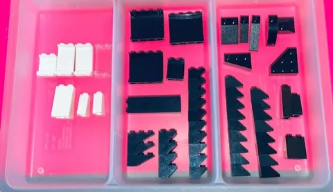 Lego Slope Lot of 55 Black 45° 2x1 2x2 2x4 1x4 Inverted 1x3 25° 3x2 Wall Panel 