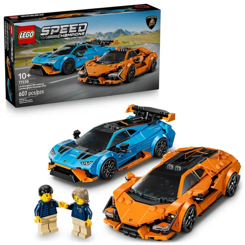 LEGO Speed Champions Lamborghini Revuelto & Huracán STO Car Toys - Multicolor