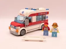 LEGO City Ambulance From Set 60204 City Hospital - Vehicle Only - No Manual 