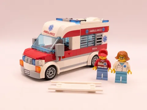 LEGO City Ambulance From Set 60204 City Hospital - Vehicle Only - No Manual 
