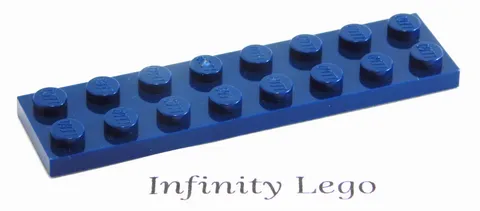 8 LEGO Dark Blue Plate 2 x 8 (3034) - (8 Pieces)