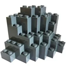 new LEGO dark bluish-gray symmetric Rock Panel, 8 x 8 x 6 (MURP)