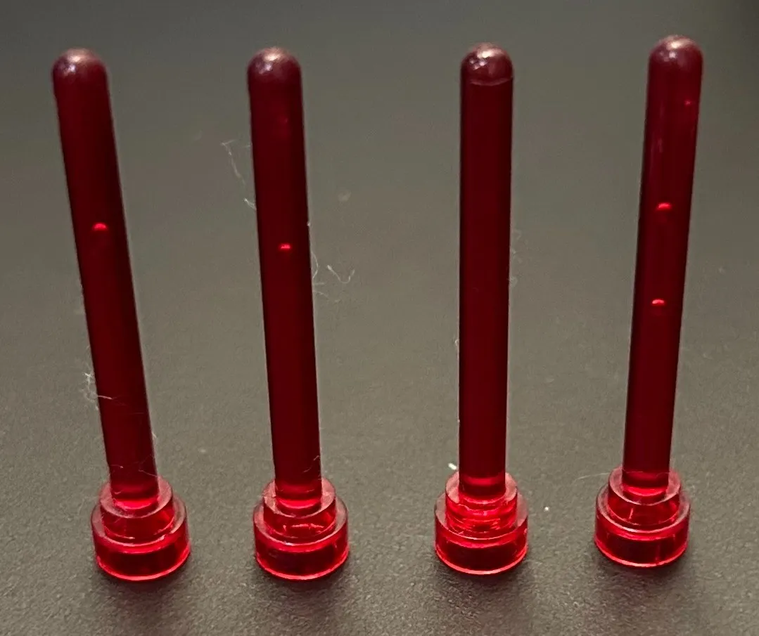 LEGO 1980s/1990s Classic Space Trans Red Antenna Lot Of Four Good Condition