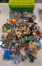 3.75 Lbs + LEGO Storage Brick 8 Stud Large GREEN Container Plastic Bin (B1-P)