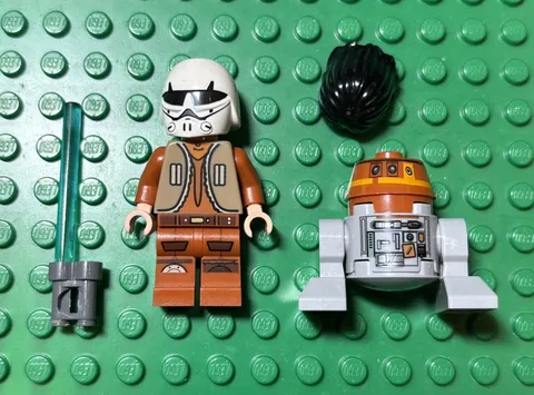 Lego Star Wars Ezra Bridger And Chopper Minifigure Lot 75048 75158