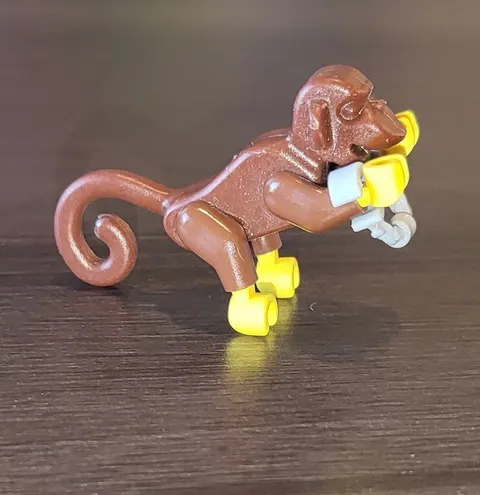 Lego Monkey Animal -Brown- 2550c01- 6286 6279 6260 6289 w/ accessory