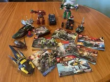LEGO Marvel Sets and 1 DC set, mostly complete with some minifigures