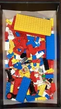 lego used bulk with mini figures - weight 718 grams