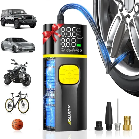 Auxito As1 Pro Tire Inflator Portable Air - Cylinder 7800 Mah 12V Dc Bike