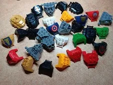 LEGO LOT 32 MINIFIGURE LARGE CHEST ARMOR AND COCKPITS BAR HANDLE VARIOUS SIZES
