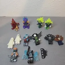 LEGO Minifigures Lot Of 12 Various Types No Dupes Glow In Dark Ghosts, Atlantis