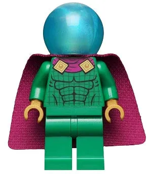 LEGO® Minifigure Super Heroes sh0681 Mysterio Light Bluish0 Gray Head Satin Tran