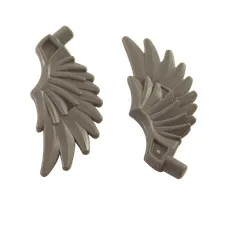 2 NEW LEGO Minifigure Wing Feathered Dark Bluish Gray
