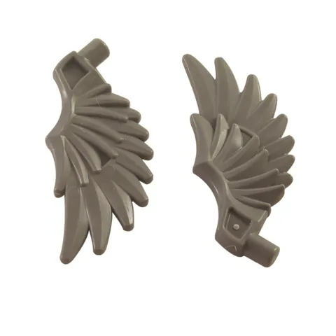 2 NEW LEGO Minifigure Wing Feathered Dark Bluish Gray