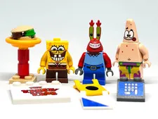 LEGO SpongeBob SquarePants Krusty Krab Adventures 3833 Minifigures Print Parts
