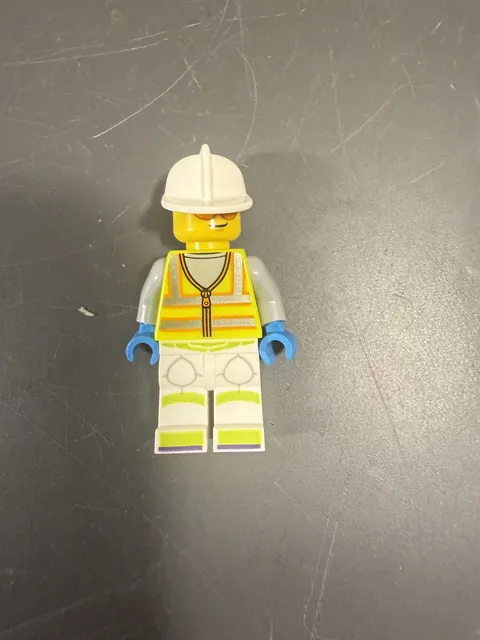 LEGO City Construction Worker Minifigure with Hard Hat & Hi-Vis Vest