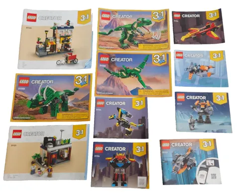 LEGO Creator Instructions Booklets Manuals Directions Only 31131 31058 Lot of 11