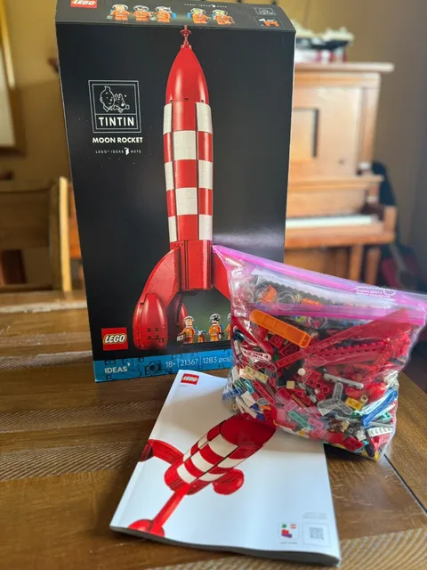 LEGO Ideas Tin-Tin Moon Rocket, 21367, Used, 100% Complete