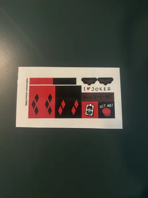 Lego Batman 7886 Replacement Sticker Sheet