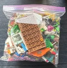 LEGO Bulk Lot Mixed Bricks & Pieces Multicolor Plastic Parts in Bag, 10+ Pcs