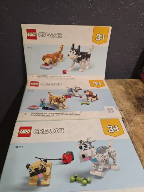 31137 Lego Creator 3 in 1 Instructional Manual Books Only Set of 3 Puppy Dogs