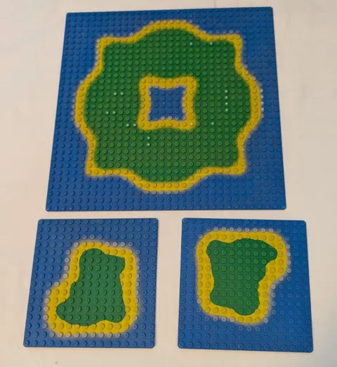 LEGO Baseplates 32x32 & 16x16 Island Pattern for 80s 90s Pirates Sets 6260 6270