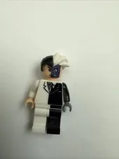 NEW DC Two-Face Black Stripe Custom Lego Minifigure 7781 Classic Batman 2006